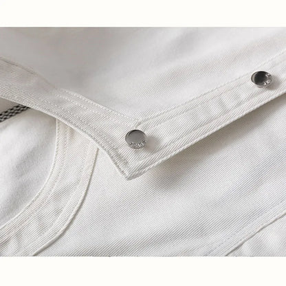 Denim Vest Women's Fashion 2025 New Spring Summer Thin Waistcoat Sleeveless Jacket Top White Cardigan Female Outerwear