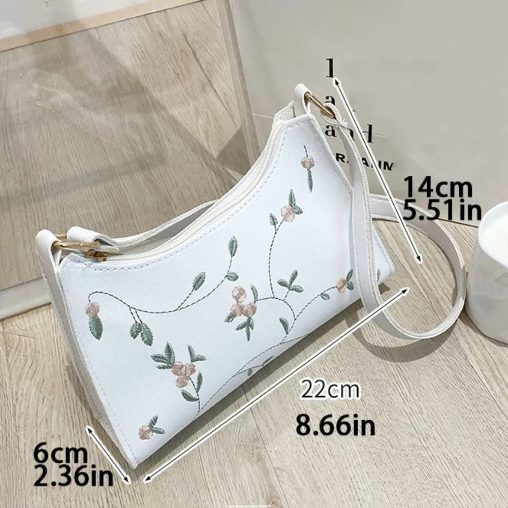 Elegant Small Handbag For Girls PU Leather Purse Wallets Shoulder Bags Women Underarm Bag Mini Messenger Bags Korean Handbag