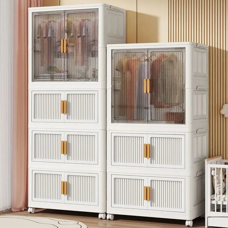 Natural Shelves Wardrobes Organizer Clothes Jeans Shelf Drawer Wardrobe Stackable Storage Stoffen Klerenkast Home Furniture