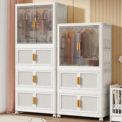 Natural Shelves Wardrobes Organizer Clothes Jeans Shelf Drawer Wardrobe Stackable Storage Stoffen Klerenkast Home Furniture