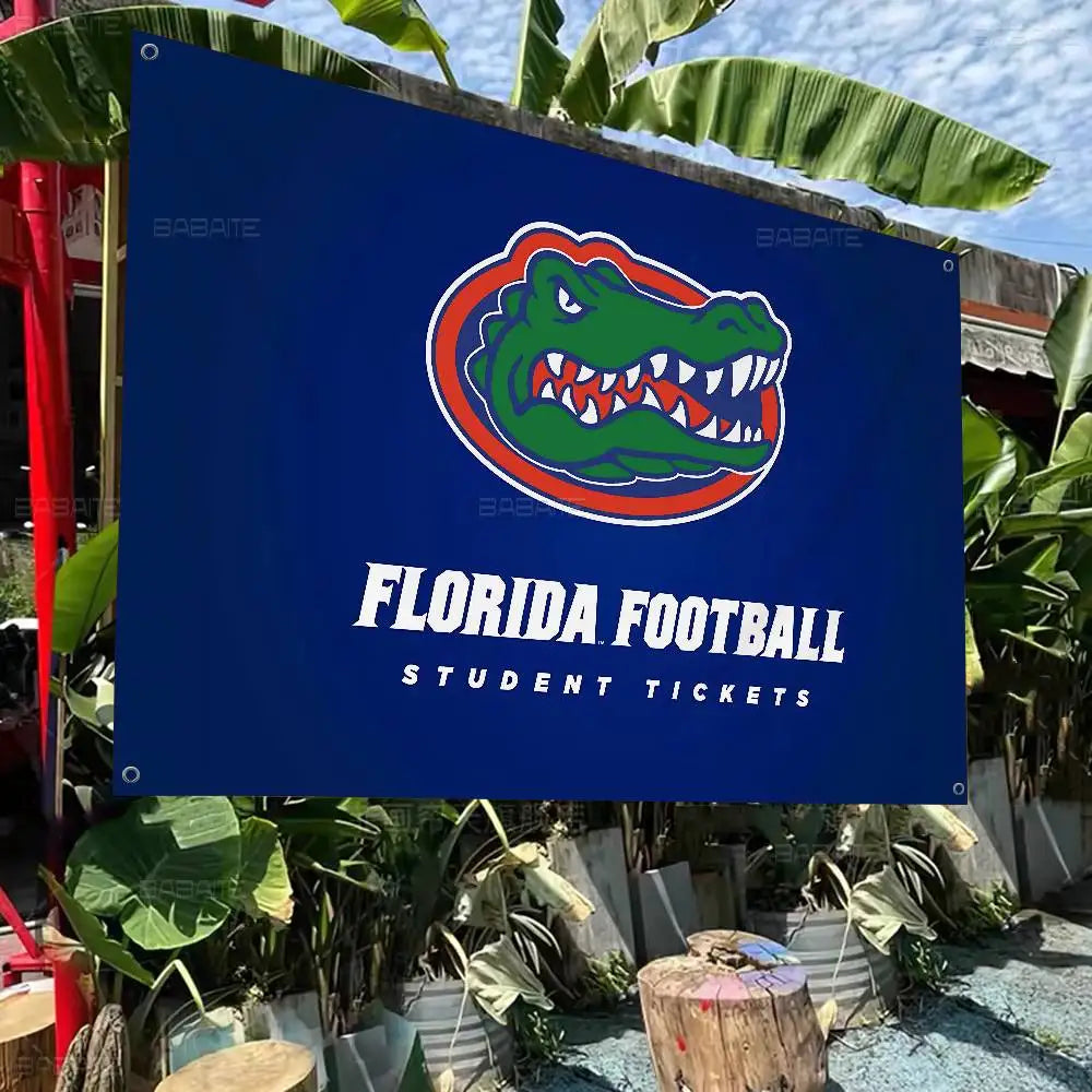 F-Florida G-Gators Football Cartoon Flag Art Science Fiction Room Home Decor Wall Hanging Home Decor Banner