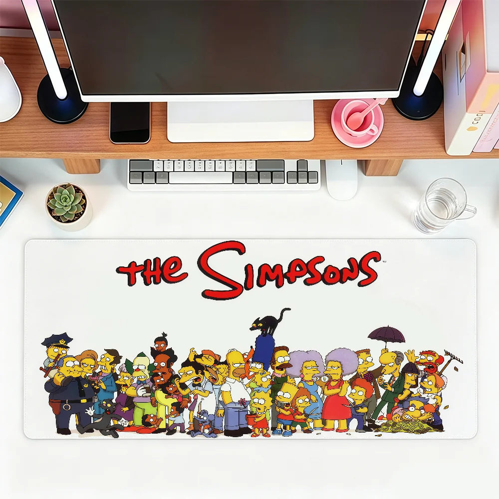 The S-simpsons Cartoon Mouse Pad For Office Gaming And Keyboards Non-Slip Large Waterproof