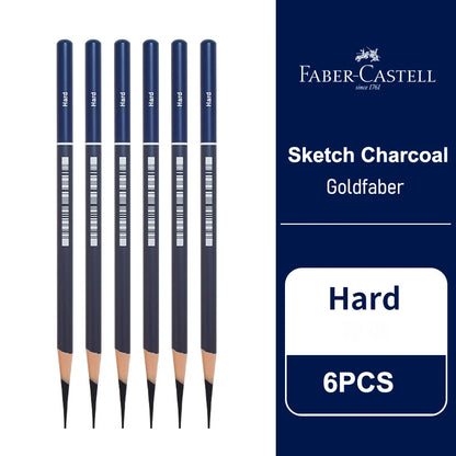 5 / 6 PCS Faber Castell Goldfaber Charcoal Graphite Sketch Set EX-Soft Medium Hard soft Pencils Drawing Sketching Shading Artist