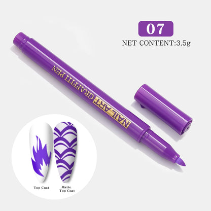 Nail Art Drawing Graffiti Pen, Liner Brush, 3D Abstract, DIY Flower Pattern, Beauty Manicure Tools