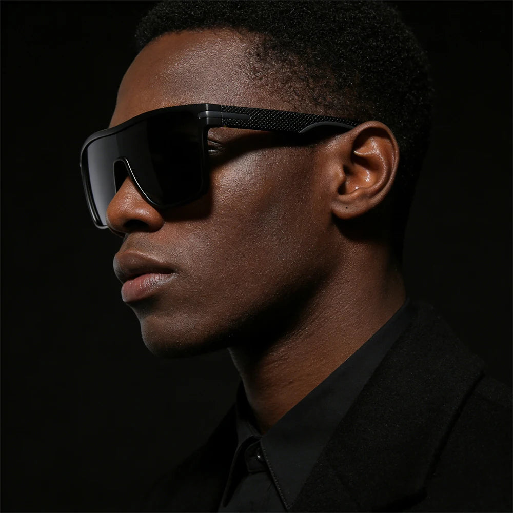 Oversized Square Sunglasses Men Women Monolithic Lens Anti Glare UV400 Driving Shades Outdoor Sport Vacation Fashion Sun Glasses