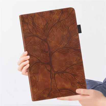 Tablet Funda For Lenovo Tab One 8.7 Case TB305FU TB305XU Emboss Tree Wallet Stand Cover For Lenovo Tab One / Lenovo Tab K9 Case
