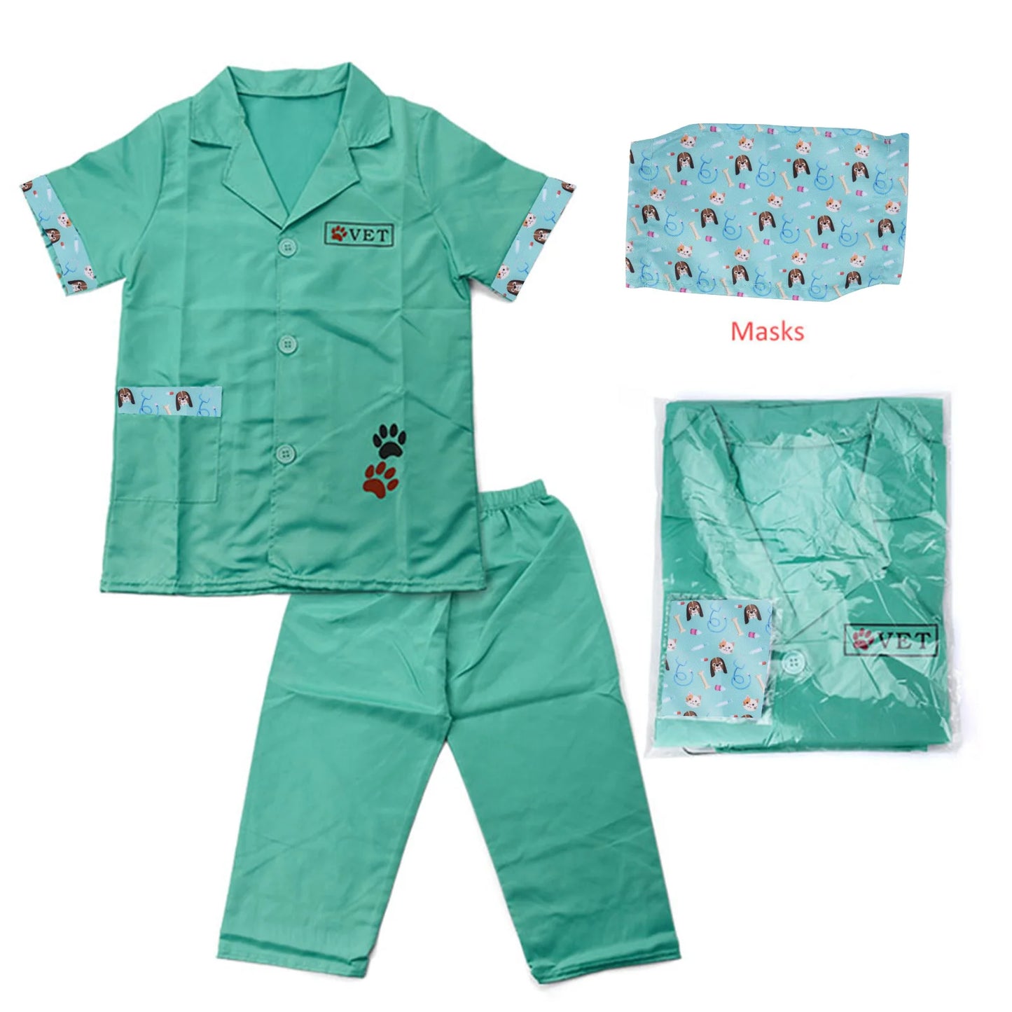Children's Pet Doctor Role-Play Veterinary Clothing Family Dress Up Toys