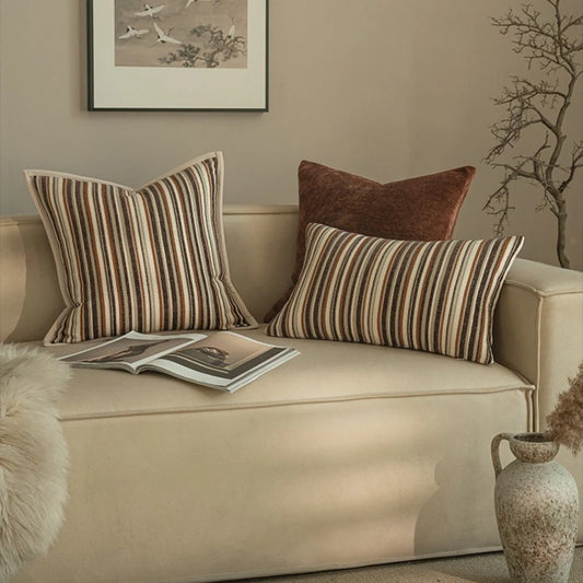 Premium Living Room Sofa Cushion Cover Chenille Texture Geometric Jacquard Pillowcase Modern High-End Pillow Covers Decorative