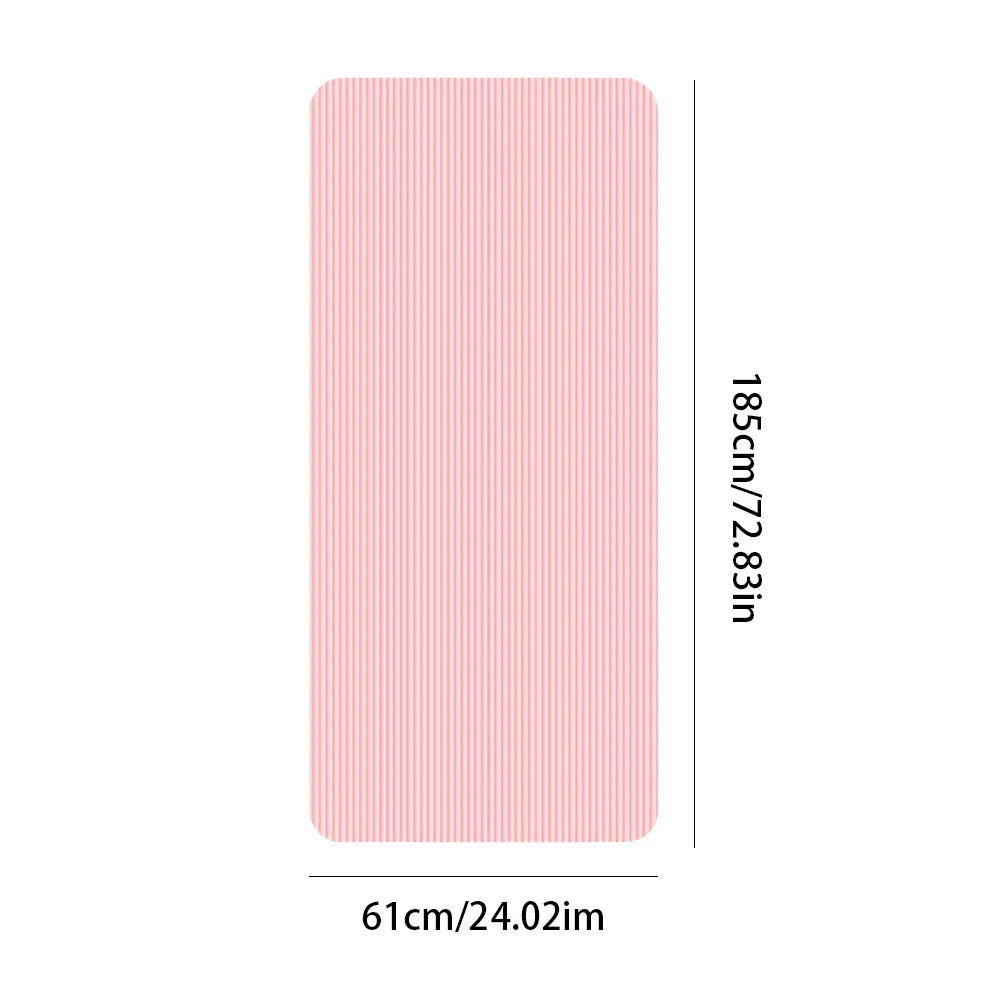 72 x 24 inch eco-friendly gym mat for women, 10mm thick double-sided textured yoga and pilates mat