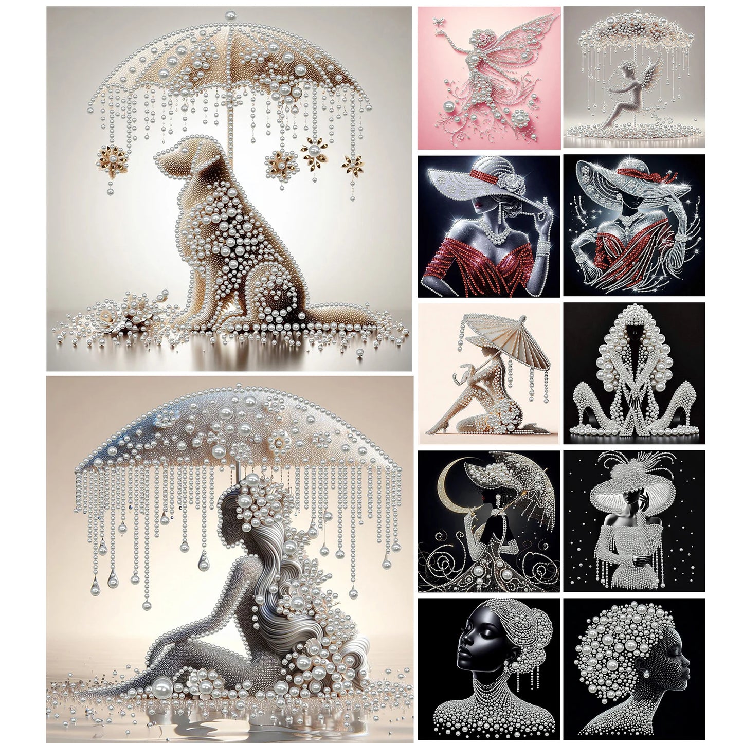 DIY Pearl Gem Paintings Picture Arts Craft for Adults/Beginners Gift Home Decor 30x30cm With Frame