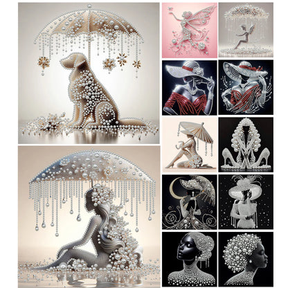 DIY Pearl Gem Paintings Picture Arts Craft for Adults/Beginners Gift Home Decor 30x30cm With Frame