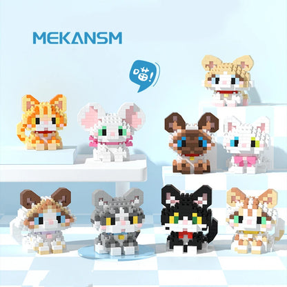 Pet Cat And Dog Animal Dolls Children's Educational Building Block Toys Suitable For Children's Birthday Gifts