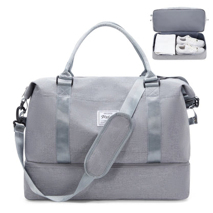 Travel Tote Bag, Lightweight Handbag with Shoe Compartment, Large Capacity Crossbody Shoulder Bag, Cabin Travel Bag, Sports Bag