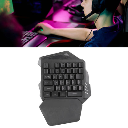 Mini Keyboard One Handed Gaming Keyboard 2.4G Wireless RGB Lighting ABS 35 Keys Gaming Keyboard for Computer