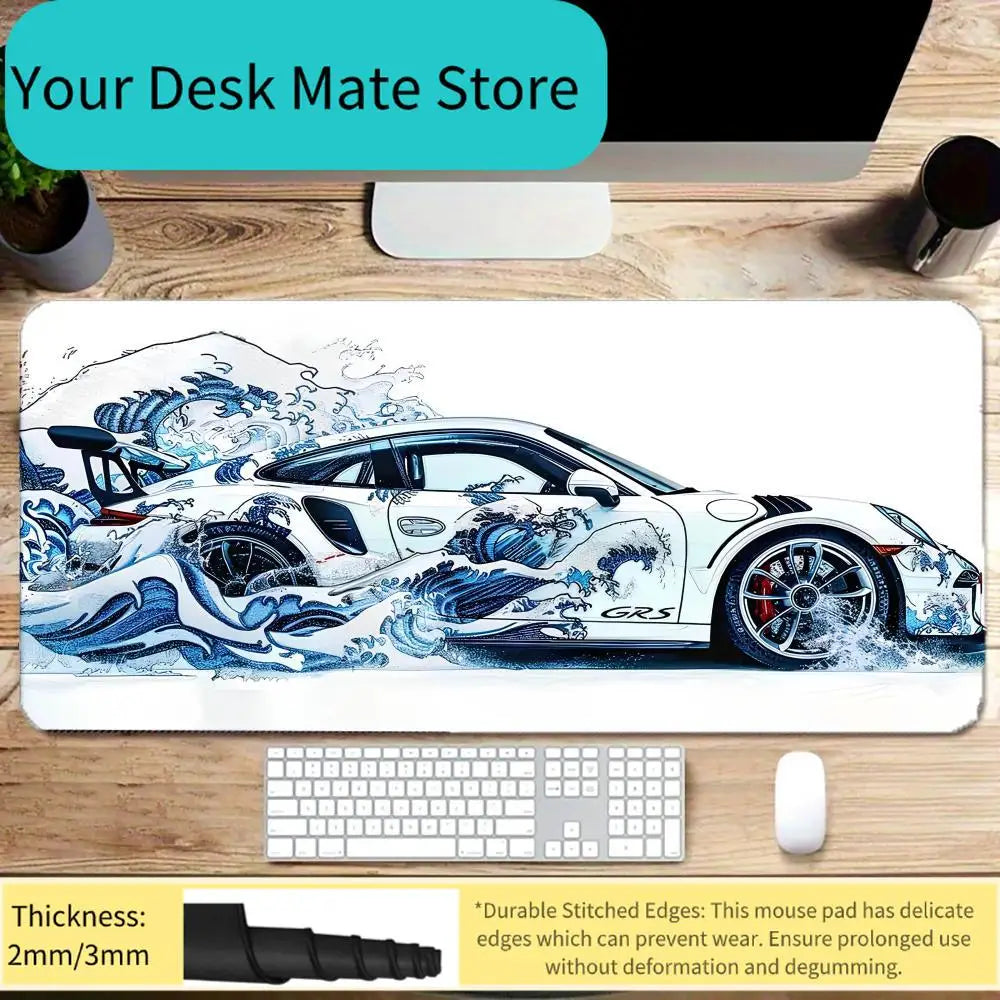This mouse pad is a printed style with non-slip rubber base and washable cloth surface, suitable for gaming, office and PC desk