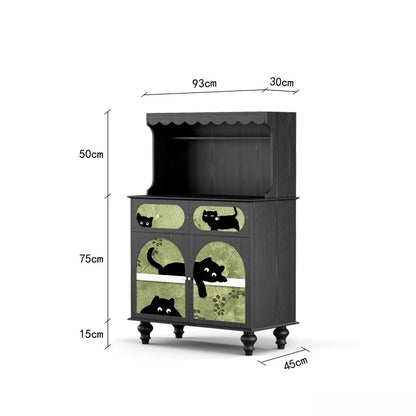 Shelves Dining Cabinet Standing Organizer Door Tall Living Room Cabinet Black Entryway Meuble De Rangements Home Accessories