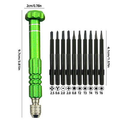 10-in-1 Precision Screwdriver Set for Mobile Phones,Notebooks,and Computers-Perfect for Small Maintenance and Disassembly