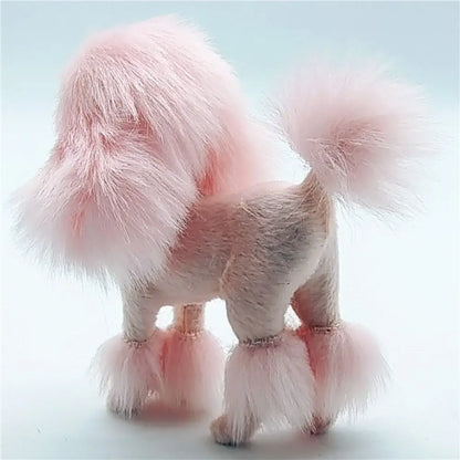 Plush Toys Photography Props Living Room Decoration Desk Ornaments Poodle Figurines Simulation Dog Miniature Figurines