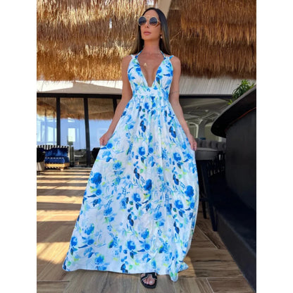 Print Ruffle Beach Cover Up Floral Hot Swimsuits 2025 Sexy Beach Outfits For Women Tunics for Beach Long Playa Bikini Cover Up