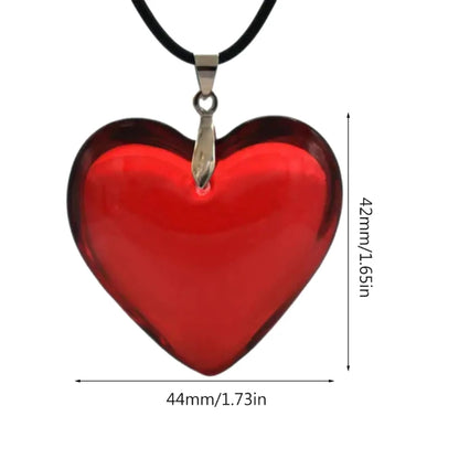 Heart Shape Necklace Crystal Pendants Clavicle Chain Necklace Fashion Jewelry Glass Charm Necklace for Couple Women Girl