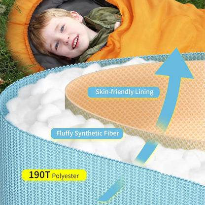 Camping Sleeping Bag Ultralight 4 Season Warm Envelope Backpacking Sleeping Bag Portable Waterproof Outdoor Sleeping Bag
