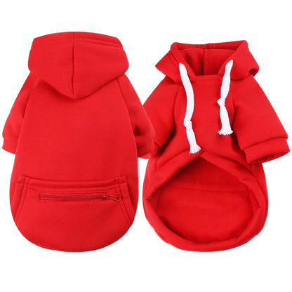 Pet Hoodies for Large Dogs Spring and Autumn Fleece Golden Retriever Sweatshirt with Hat and Zip Pocket  Pet Clothing