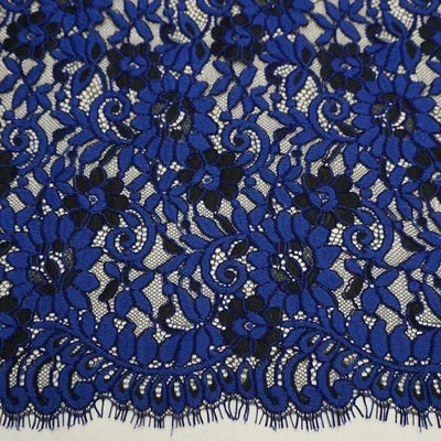 Lace Fabric By 1.5 Meters for Dresses Clothes Sewing White Blue Hollowed-out Plain Cloth Heavy Press Yarn Three-dimensional Mesh