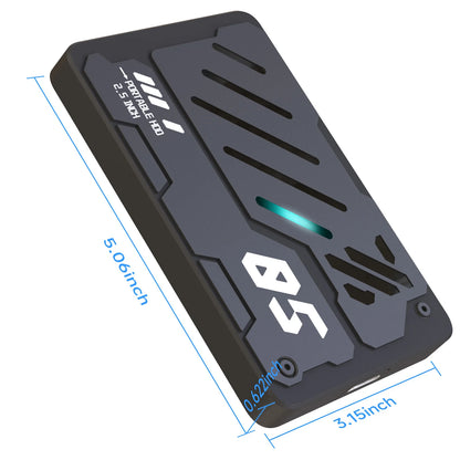 2.5 inch Mecha Style RGB Portable External Hard Drive 160G 250G 320G 500G 750G 1TB USB 3.0 for PC PS4 PS5 Mobile Phone Laptop