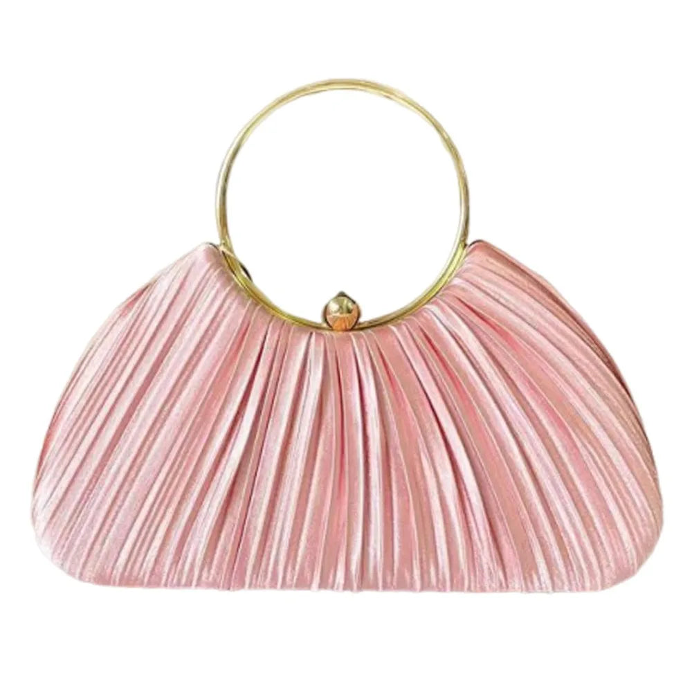Fashion Polyester Fiber Evening Bags Elegant Chain Shoulder Bag Clutch Handbag Women
