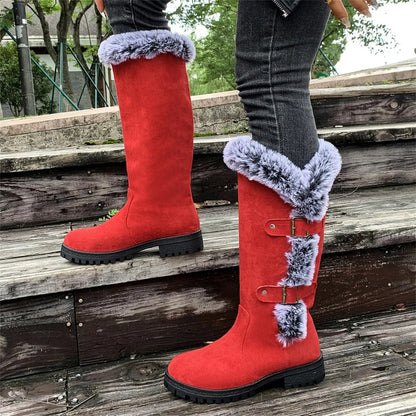 Women'S Boots Autumn Winter Solid Color Fashion High Quality Boots Round Toe Thick Bottom Boots Comfortable Outdoor Casual Boots