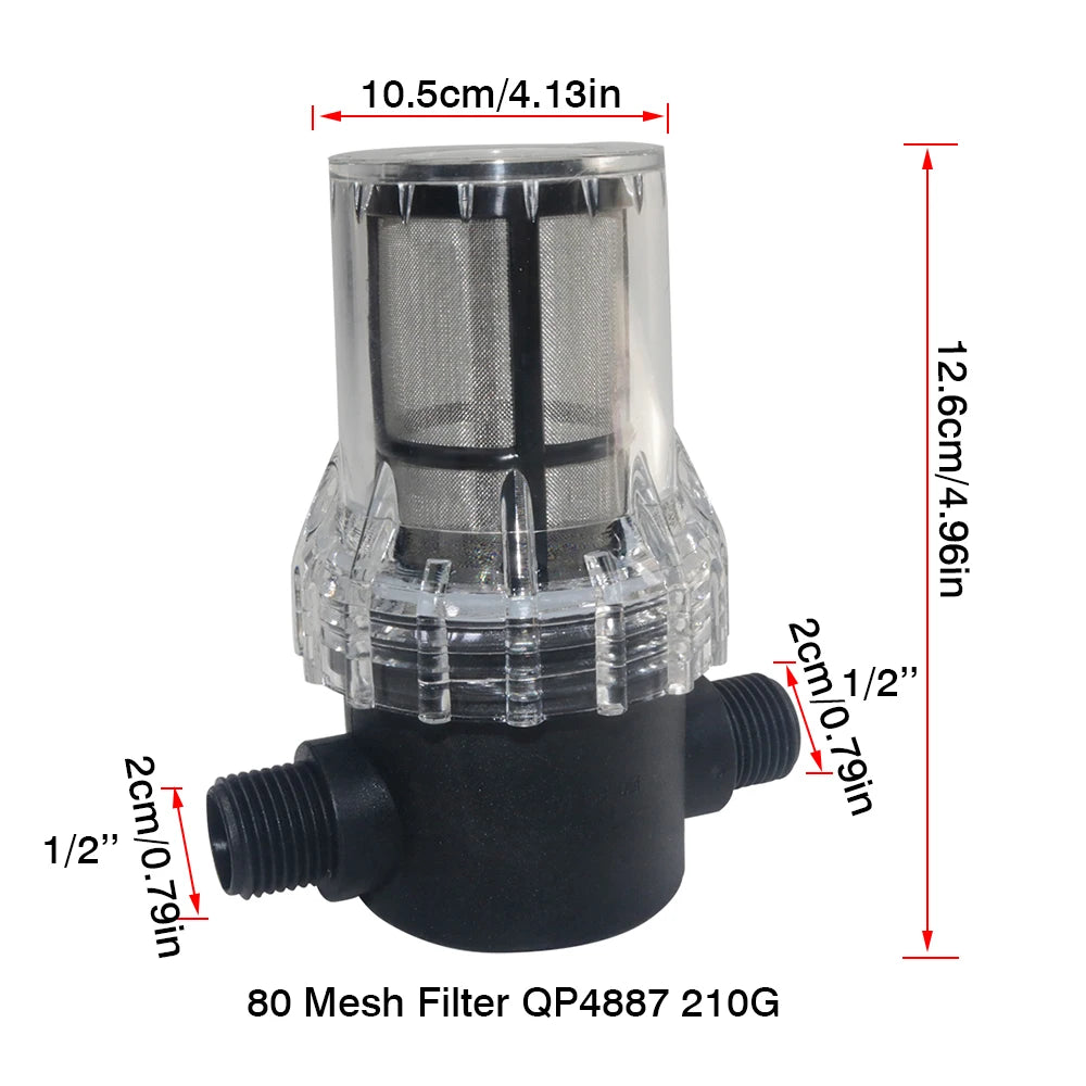 Fish Tank Filter 80 Mesh Stainless Steel Mesh Filter Farm Equipment Garden Irrigation Water Connection Filtration