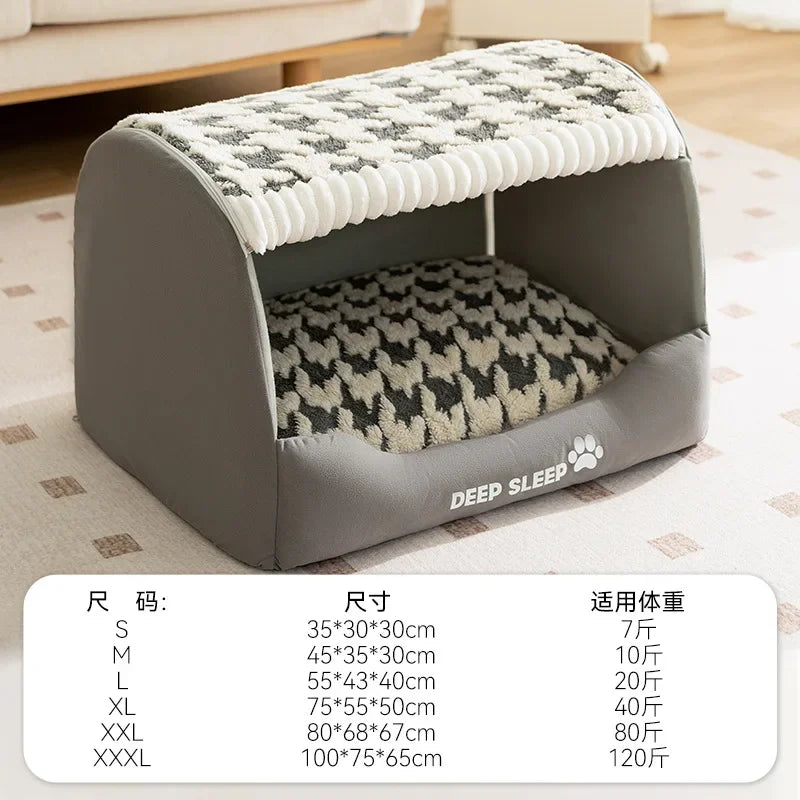 Moisture-proof Indoor Dog House Soft and Comfortable Large Space Warm Cat Dogs Kennel Deep Sleep Pet Products Supplies