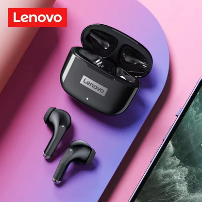 New Lenovo LP40 Pro Bluetooth V5.3 Earphones Punchy Bass Sound Headset Full Compatible Low Latency Game Sports Music Headphones