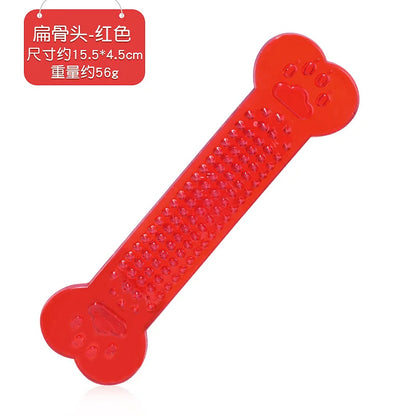 Pet Bone-shaped Chewing Toys Dogs Used For Teeth Cleaning Training Rubber Toothbrush Sticks