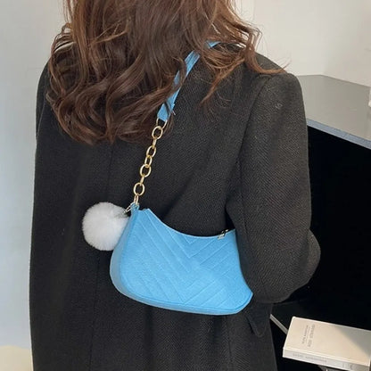 New Fashion Design Mini Shoulder Bag Simple Design Trendy Felt Underarm Bag Casual Light Weight Handbag Work