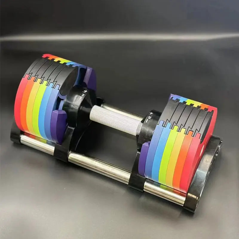 Multi-Color Adjustable Dumbbell Set, 2KG(5LB) or 4KG(9LB) Increment, Up to 50KG(110LB), Fast Adjustable Dumbbells for Home Gym