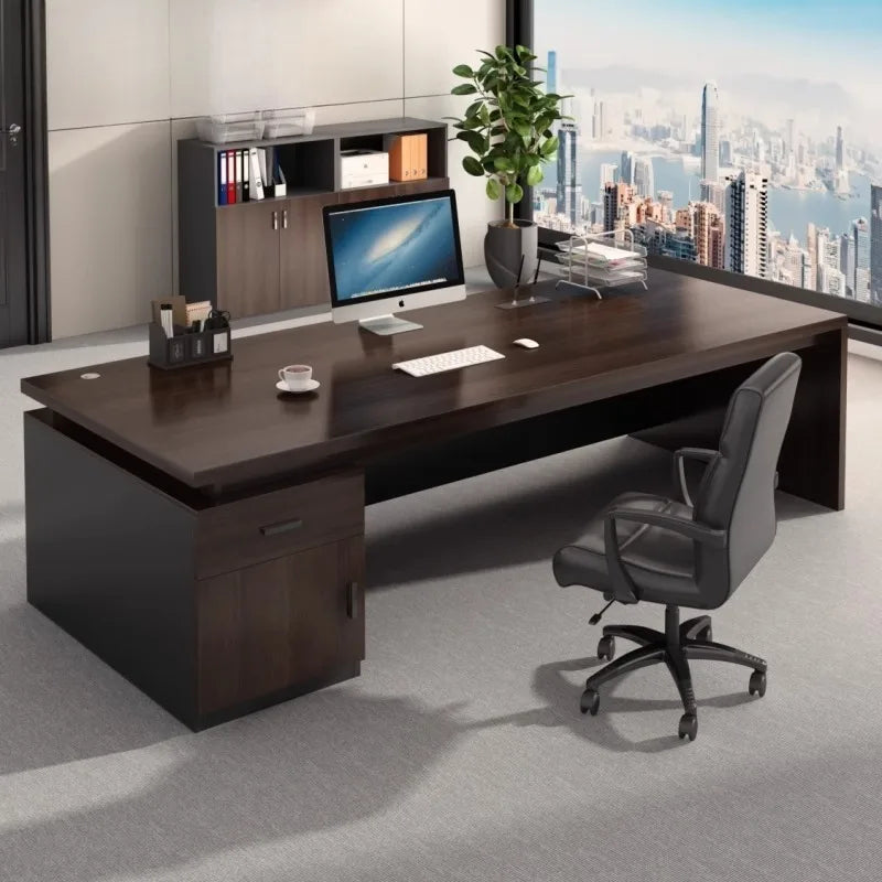 Cabinet Aesthetic Modern Desk Black Unique Gaming Computer Office Desk Design Writing Biurka Komputerowe Home Accessories