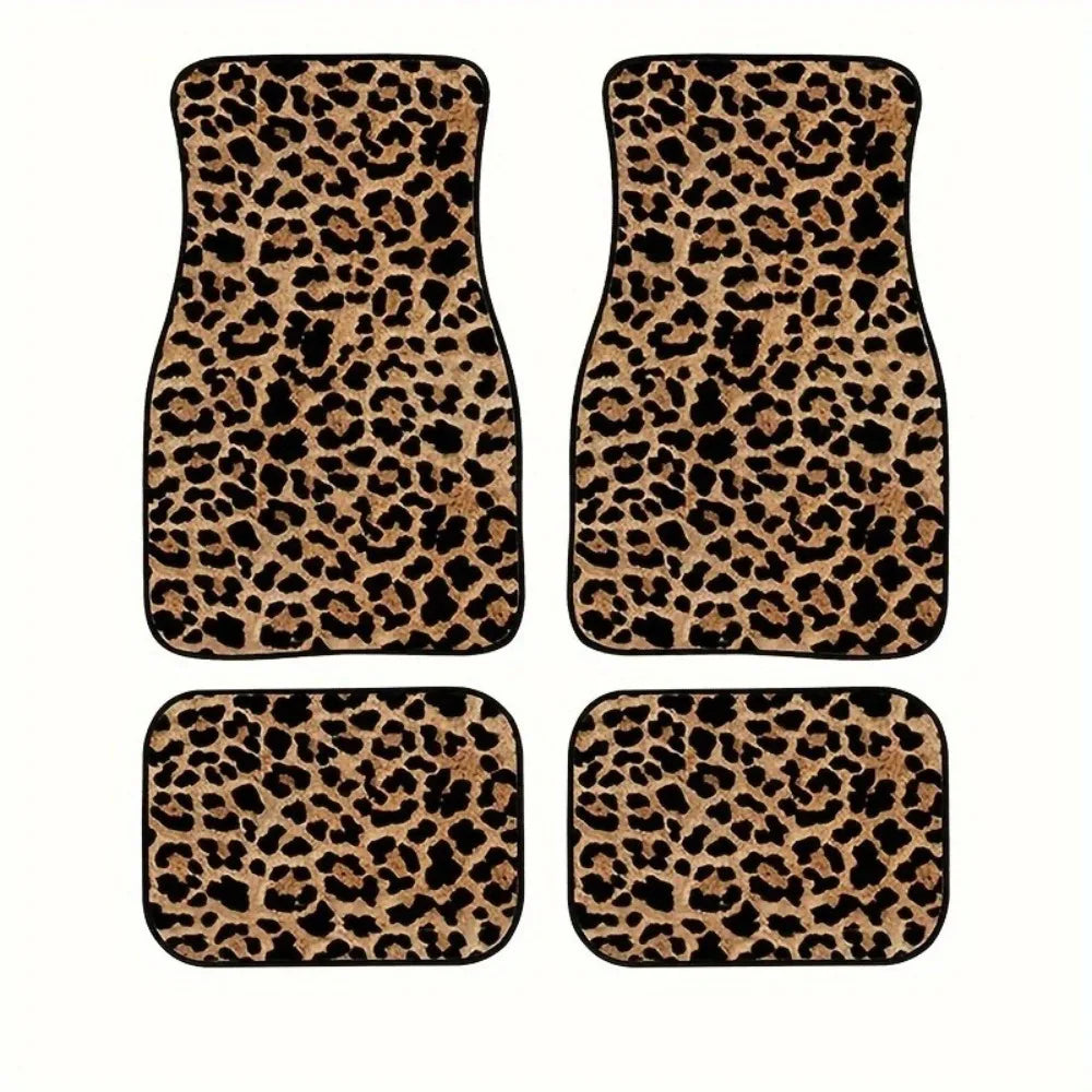 4Pcs Durable Bohemian Car Floor Mats Anti-slip Dirty Resistant Persian Carpet Car Decoration Heavy Duty Car Floor Protector Rugs