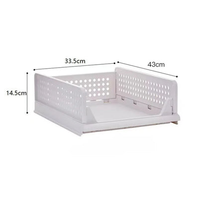Wardrobe Clothes Folding Storage Organizer Boxes Stackable Moisture-proof Waterproof Layered Drawer Style Clothes Storage Box