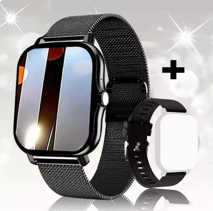 LAXASFIT Smart Watch 1.83 Inch HD Bluetooth Call Voice Assistant DIY Watch Faces Message Notification Fitness Tracker