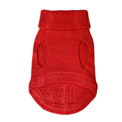 New Pet Small Pet Dog Clothes Sweater Fashion Autumn Winter Solid Fried Dough Twists Knitting Warm Comfort Clothing