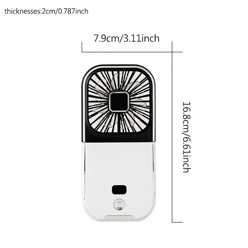 Portable handheld mini fan, personal fan with phone holder, type-C supports phone charging, multi-functional fan, stepless speed