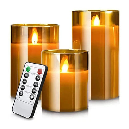 LED lights electronic candles LED candle decorations acrylic candles complete set of remote control timers Christmas and wedding