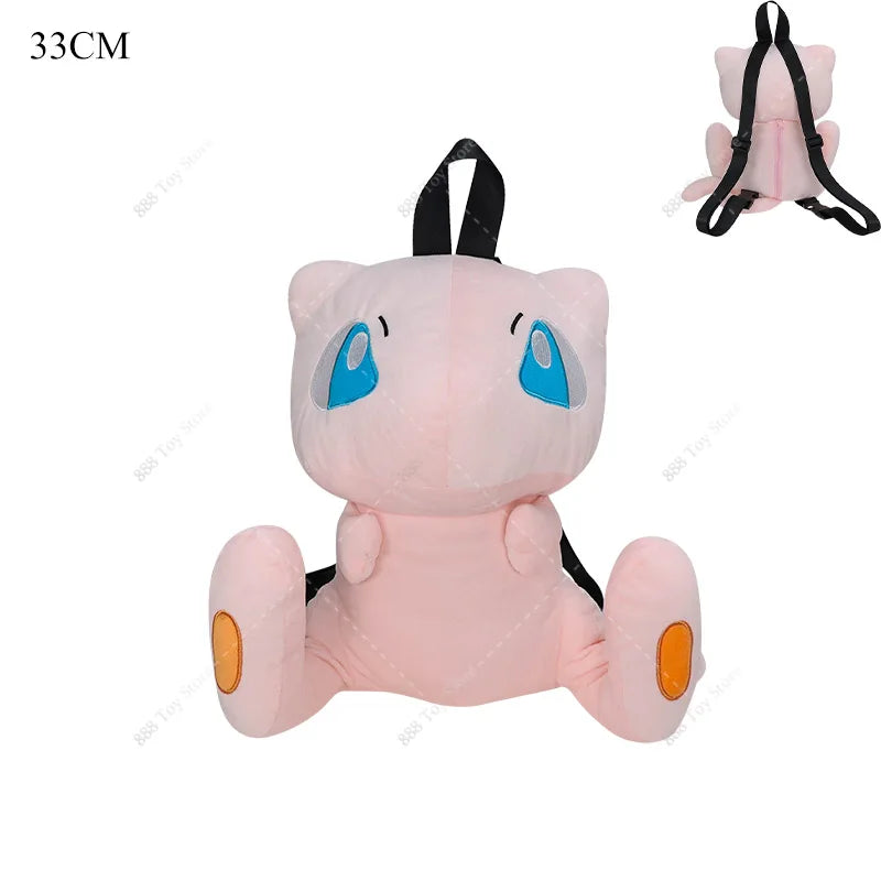 Hot Sale Pokemon Plush Backpack Toys Cute Psyduck Charizard Gengar Mimikyu Snorlax Ho-Oh Piplup Stuffed Schoolbag Peluche Dolls