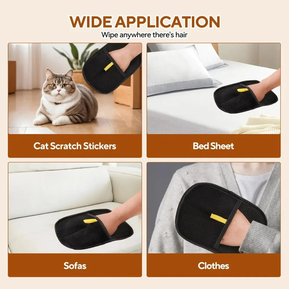 Pet Grooming Gloves Static Dedusting Brush Pet Hair Remover Brush Removing Dog Cat Hair From Sofa Carpet Clothes Tool Supplies