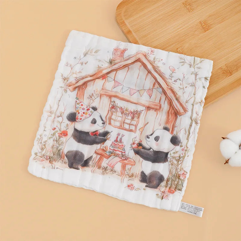Baby Towels 100% Cotton Muslin Swaddle Cloths Highly Absorbent Soft Gauze Washcloths for Newborn Bath Face and Drool Care