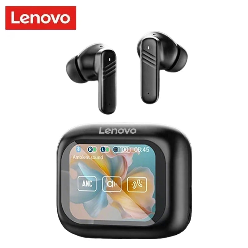 Lenovo V10 Touch Screen Headphones ANC Bluetooth 5.4 Noise Cancelling Earphones HiFi Stereo Wireless In-Ear ENC Earbuds With Mic