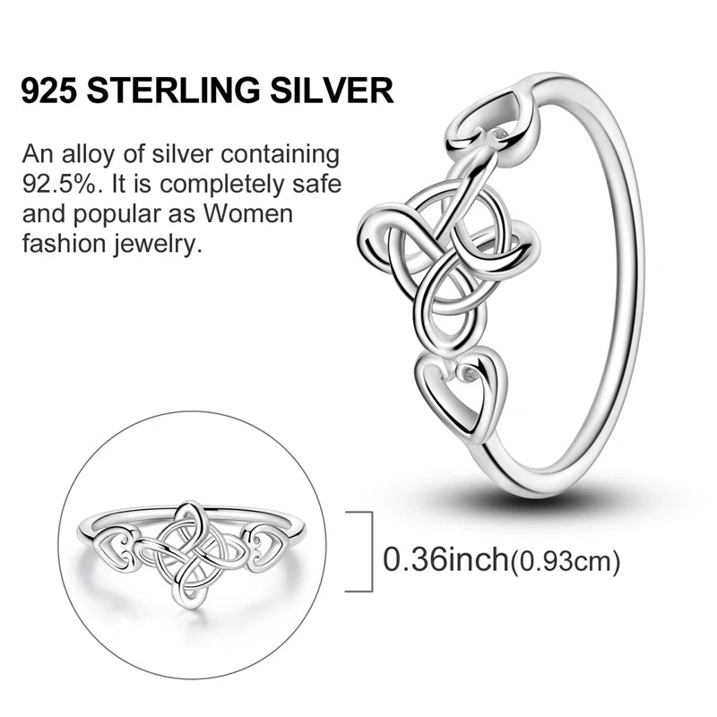 Hot Sale 925 Sterling Silver Ring Eye Plam Frefly Stars Heart Rings For Wedding Women Girls Jewelry Anniversary