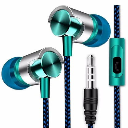 3.5mm Wired In-ear Earphone In Ear Noise Cancellation Ergonomic Design HiFi Stereo Sports Music Headphones For Phone MP3 MP4