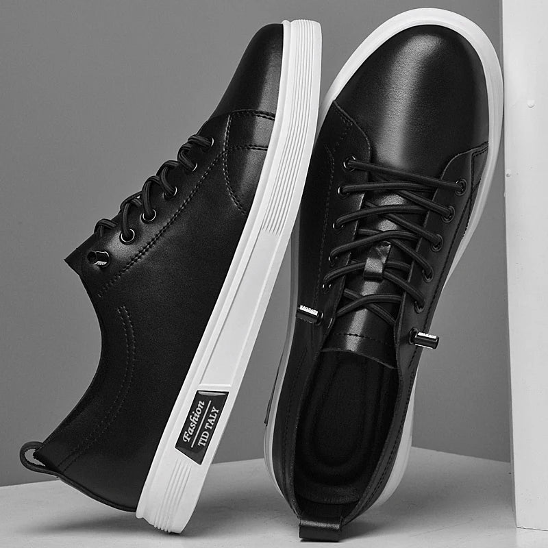 Casual Shoes, Cowhide Sports Shoes, Flat Shoes, Classic Men's Casual Shoes, Spring and Autumn New Styles, Trendy Casual Shoes